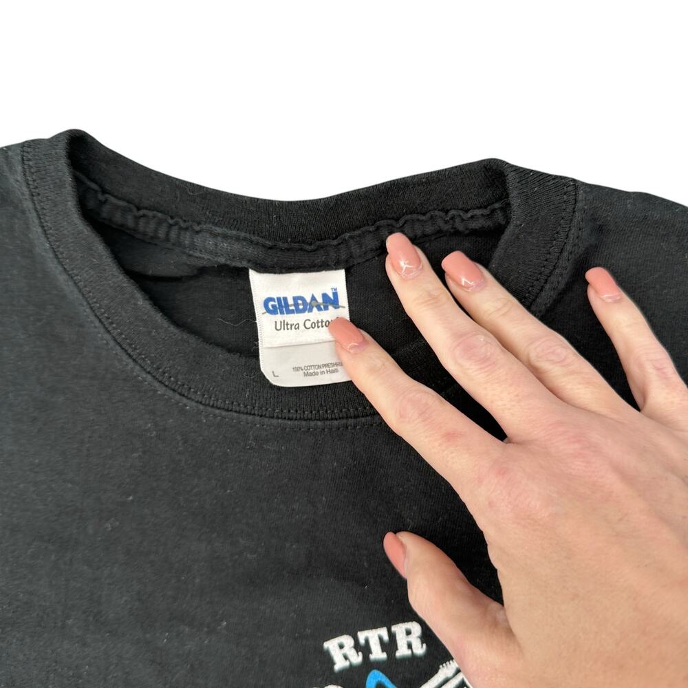 Vintage Y2K Rock The Rivers Concert T-Shirt Black Crew Neck Music Band Tee Large - Picture 2 of 5